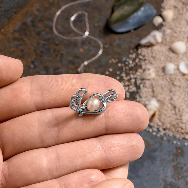 Oyster Pearl Necklace with Pearl Earrings and Free Pearl Ring