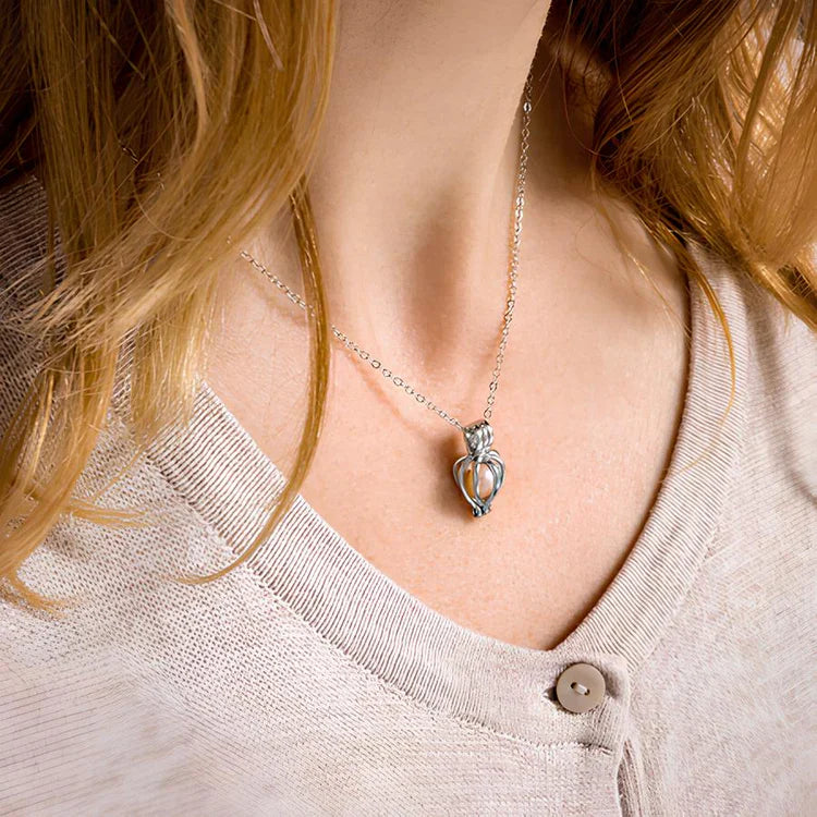 Oyster Pearl Necklace with Pearl Earrings and Free Pearl Ring