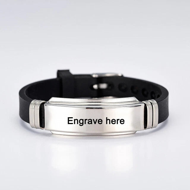 Carry My Words” – Stainless Steel Bracelet for Son