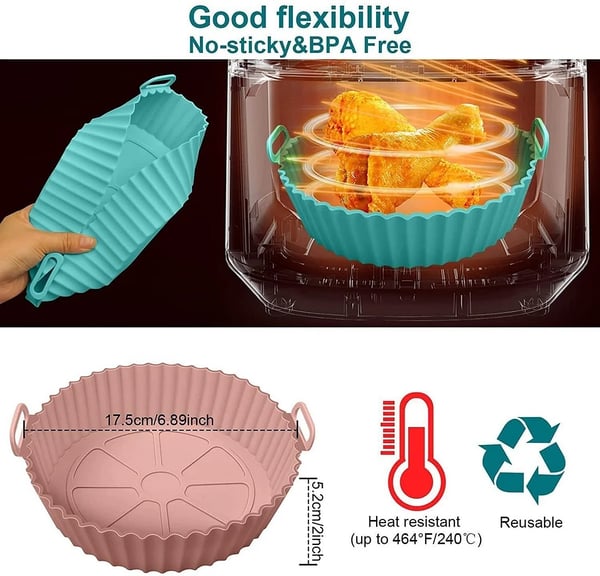 🔥Air Fryer Silicone Baking Tray Pack of 6