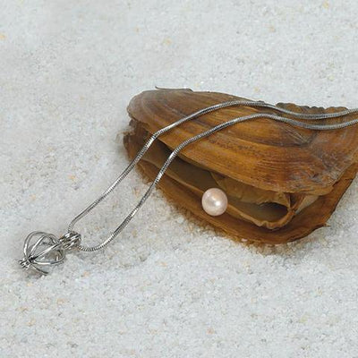 Oyster Pearl Necklace with Pearl Earrings and Free Pearl Ring