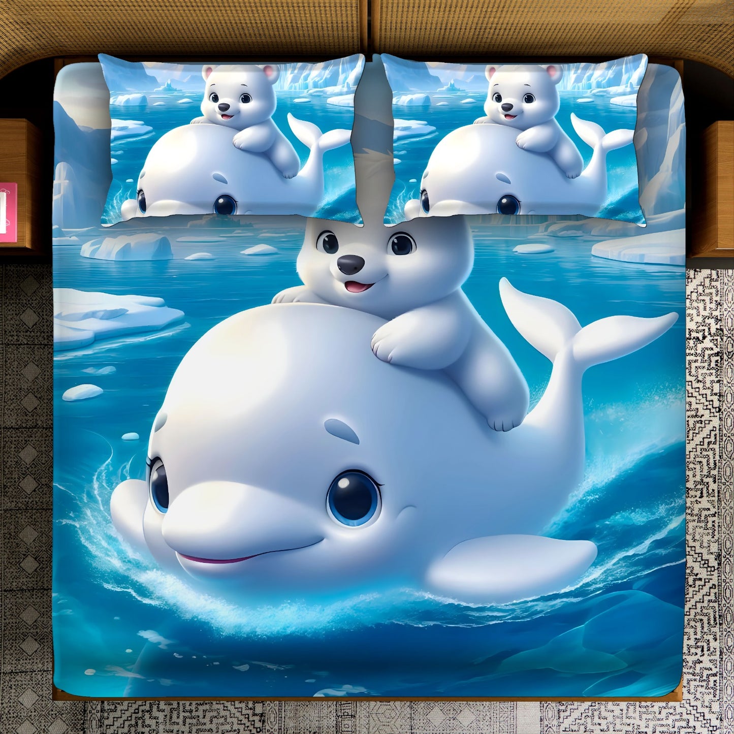 🌙✨ 7D Premium Kids Bed Sheets Set ✨🌙 108 by 108 size