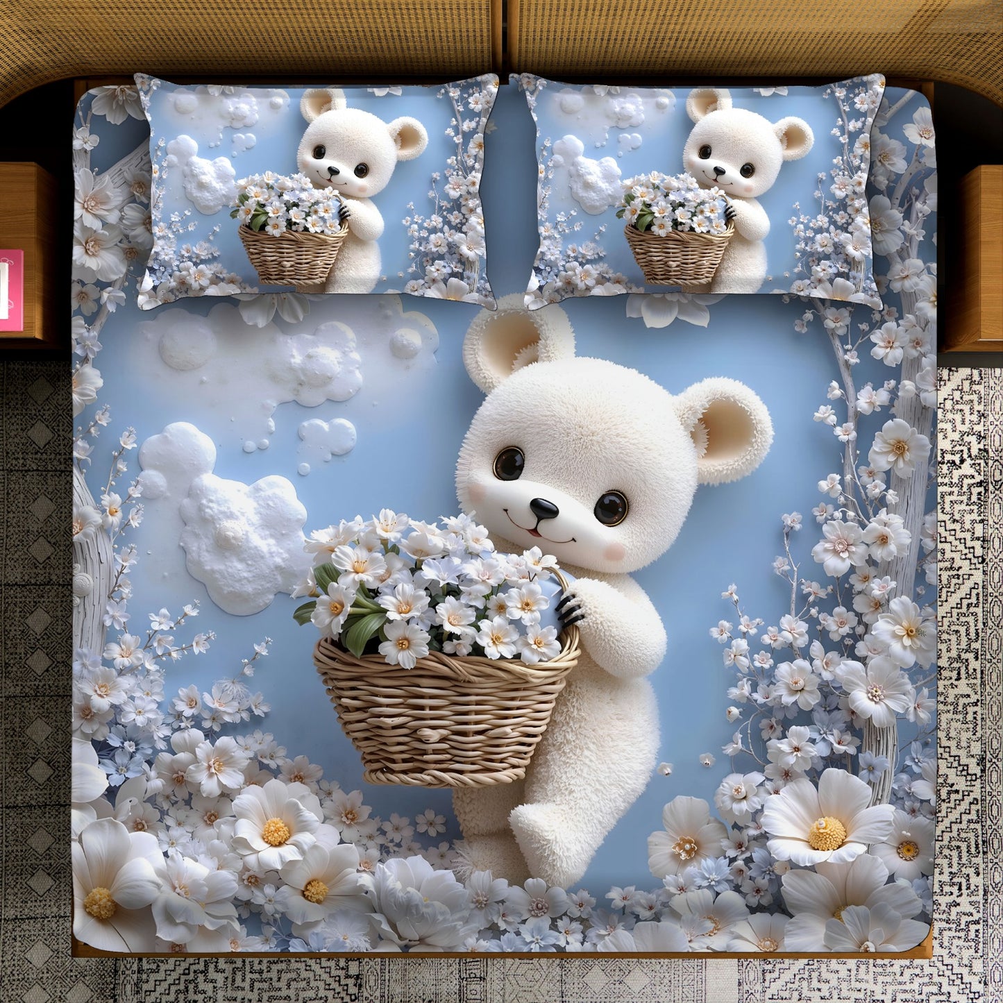 🌙✨ 7D Premium Kids Bed Sheets Set ✨🌙 108 by 108 size