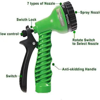 🌊💦 4-in-1 High-Pressure Water Spray Gun – with 10m Hose Pipe 🧽🚗🌱
