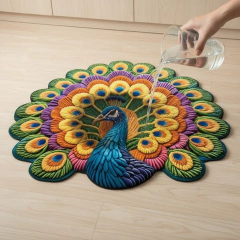 🦚 Premium Non-Slip Peacock Mats Buy One Get One Free 🏡✨