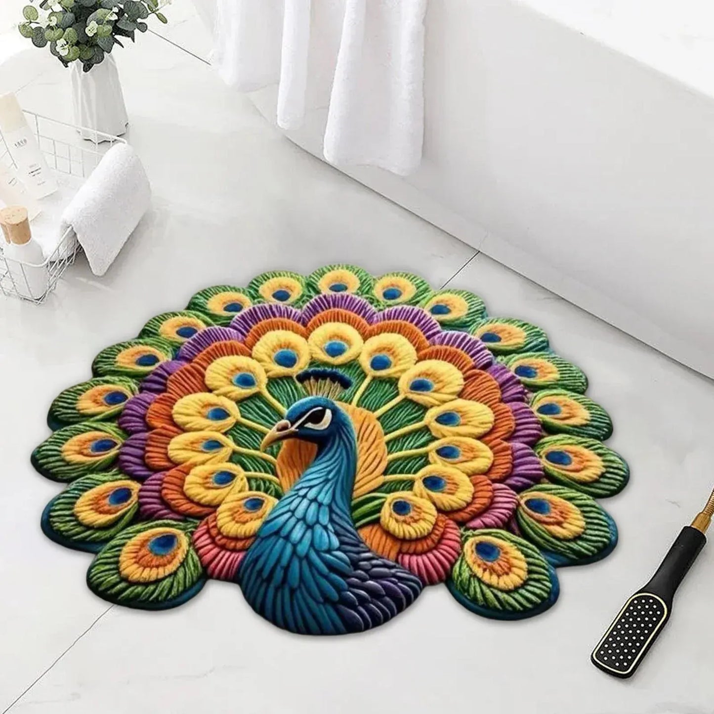 🦚 Premium Non-Slip Peacock Mats Buy One Get One Free 🏡✨