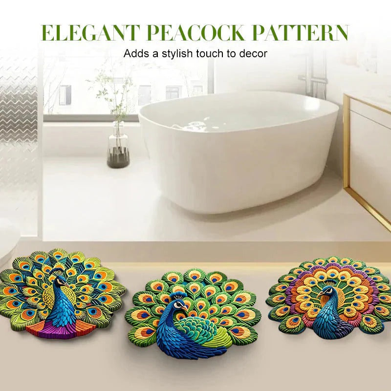 🦚 Premium Non-Slip Peacock Mats Buy One Get One Free 🏡✨